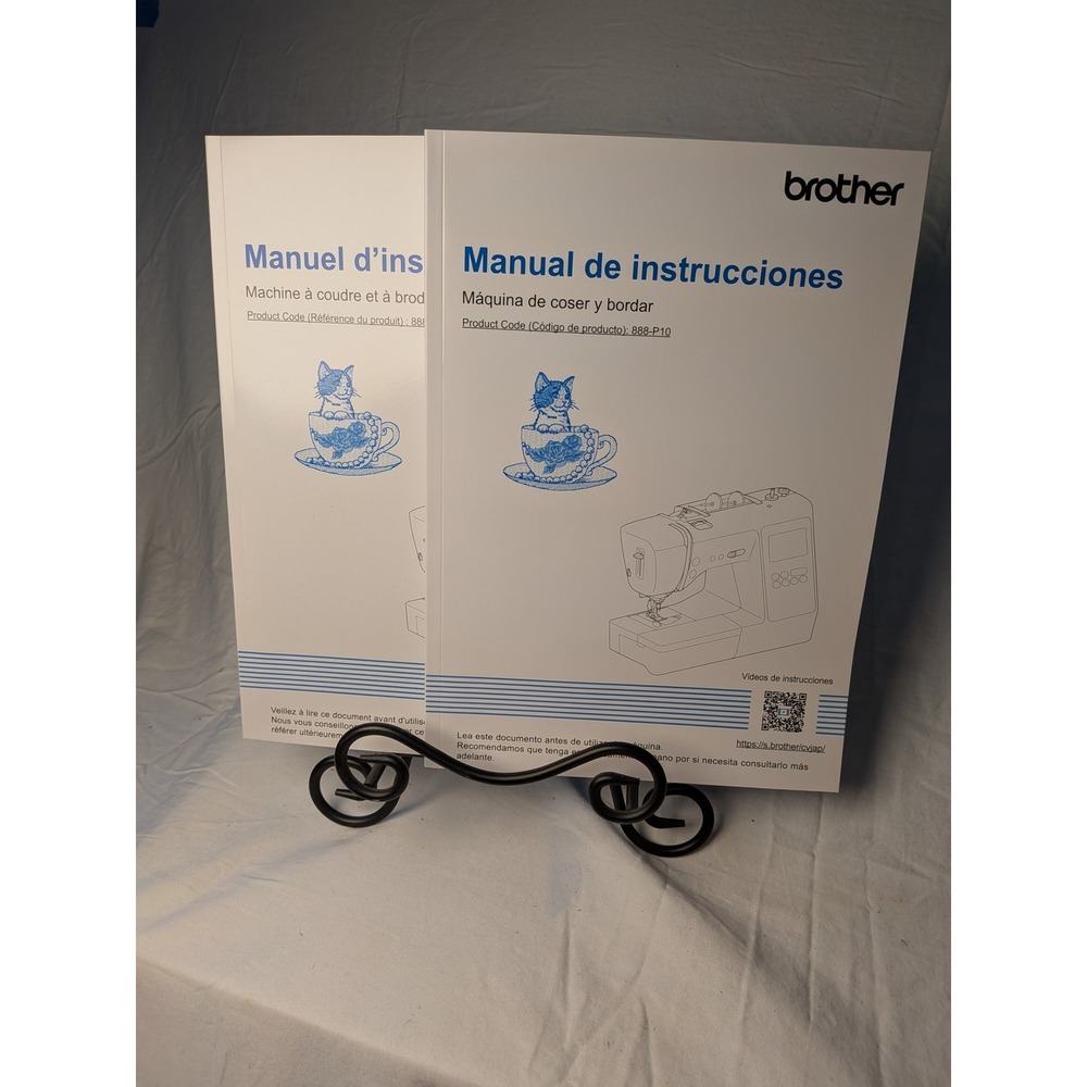 Brother Sewing Embroidery Machine Manuals Spanish French 888-P10 Instruction Set